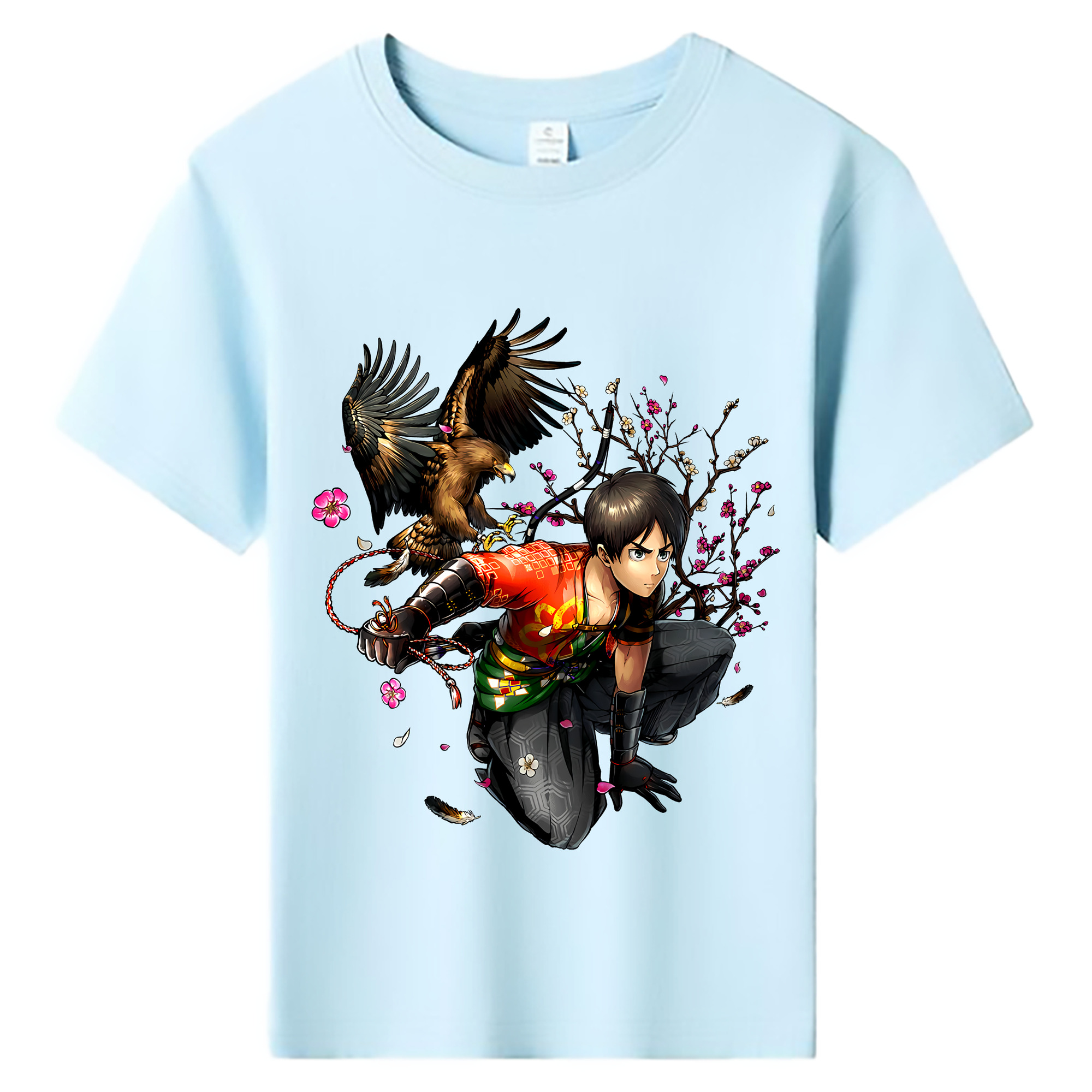 （画像用） 進撃の巨人 エレン･イェーガー Attack on Titan Eren Jäger 綿100％キッズTシャツ（フロントプリント）